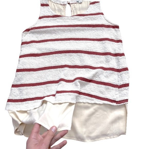 Splendid Tuscan Striped Knit Layered Tank Top, Size M - Picture 5 of 7